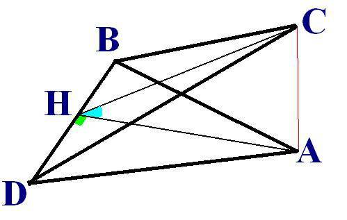 Ромб авсд согнули до диагонали вд так,что угол между плоскостями авд и всд равен 30 градусов,найти р