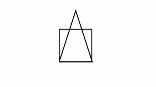 Нарисуй квадрат и треугольник с общей стороной, так чтобы их пересечением был четырехугольник.