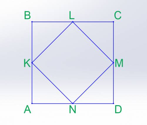 Дан квадрат со стороной 4 см. середины его сторон являются вершинами второго квадрата. середины стор
