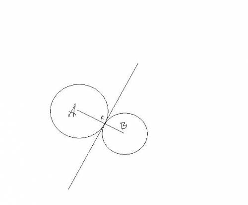 Два кола мають зовнішній дотик, знайдіть радіуси цих кіл,ящо один зних на 4см більший за другий , а