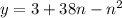 y=3+38n-n^2