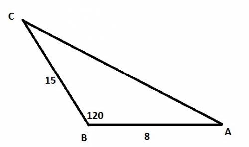 По данным двум сторонам и углу между ними найдите третью сторону и остальные два угла треугольника: 