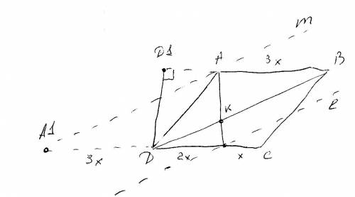 Впараллелограмме abcd (bc||ad) точка n делит сторону cd в отношении 1: 2 (2cn=nd). прямая an пересек