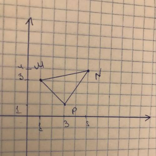 M(1.3) n(5.4) p(3; 1) нарисуй триуголник