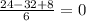 \frac{24-32+8}{6}=0