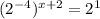 (2^{-4})^{x+2}=2^{1}