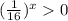 (\frac {1}{16})^x 0