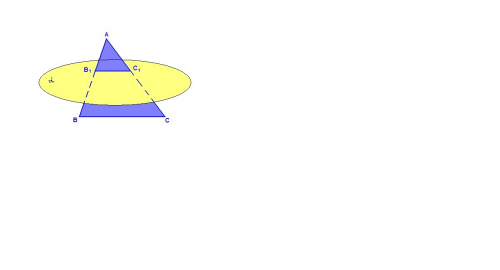 Плоскость а пересекает стороны ав и ас треугольника авс соответственно в точках в1 с1. известно, что
