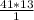 \frac{41*13}{1}