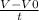 \frac{V-V0}{t}