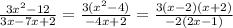\frac{3x^{2}-12}{3x-7x+2}=\frac{3(x^{2}-4)}{-4x+2}=\frac{3(x-2)(x+2)}{-2(2x-1)}