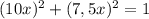 (10x)^2+(7,5x)^2=1