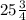 25\frac{3}{4} 