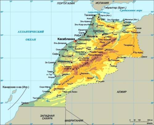 План описания страны марокко. 1.какие карты надо использовать при описании? 2в какой части материка 