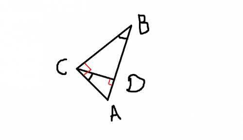 Высота сd прямоугольного треугольника авс отсикает от гипотенузы ав=9 см отрезок ad=4 см. доказать, 