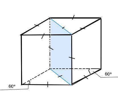 Основанием прямой призмы является ромб со стороной 12 см и углом 60°. меньшее из диагональных сечени