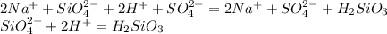2Na^++SiO_4^{2-}+2H^++SO_4^{2-}=2Na^++SO_4^{2-}+H_2SiO_3\\SiO_4^{2-}+2H^+=H_2SiO_3 