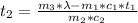 t_{2}=\frac{m_{3}*\lambda-m_{1}*c_{1}*t_{1}}{m_{2}*c_{2}}
