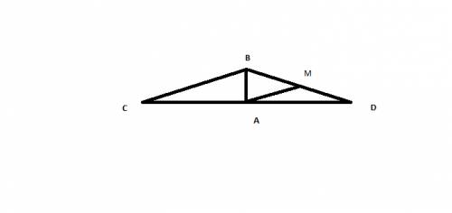 Вравнобедренном треугольнике cbd (cb=bd) проведена медиана ba. через точку a проведена прямая, парал