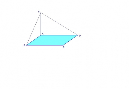 Прямая sa перпендикулярна к плоскости квадрата abcd . докажите перпендикулярность плоскостей sab и s