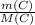 \frac{m(C)}{M(C)}