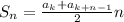 S_n = \frac{a_k+a_{k+n-1}}{2}n