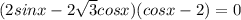 (2sinx - 2\sqrt{3}cosx) (cosx - 2) = 0