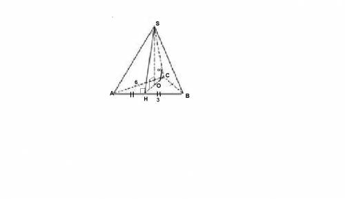 Найдите апофему правильной треугольной пирамиды, если сторона основания равна 6см, а боковое ребро н