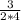 \frac{3}{2*4}