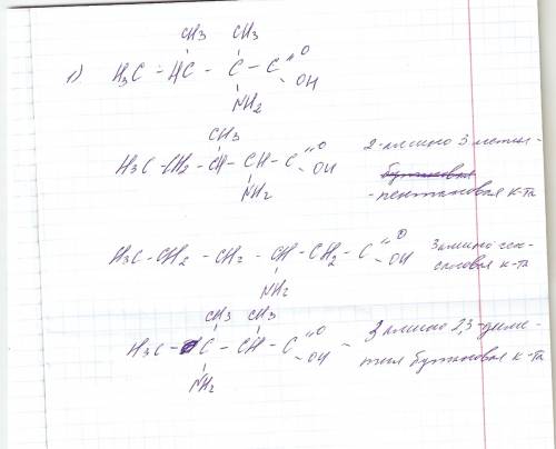 Постройте структурную формулу 2-амино-2,3-диметилбутановой кислоты. изобразите структурные формулы т