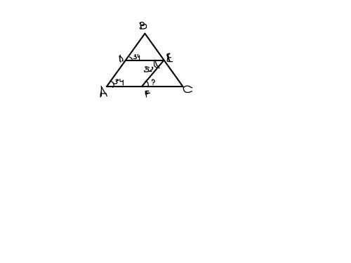 На сторонах ав вс и ас треугольника авс отмечены точки d. e. f соответственно так что угол bde= углу