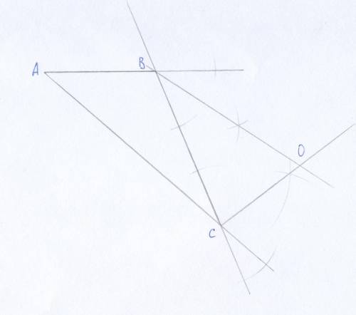 Биссектрисы внешних углов при вершинах в и с треугольника авс пересекаются в точке о. докажите, что 