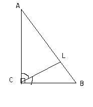 Биссектриса прямого угла прямоугольного треугольника образует с гипотенузой угол один из которых рав