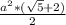 \frac{a^2*(\sqrt5+2)}{2}