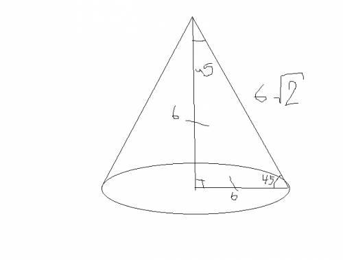 Найдите площадь полной поверхности конуса, если его высота равна 6 см., а образующая конуса составля