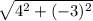 \sqrt{4^{2} + (-3)^{2}}