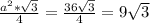 \frac{a^{2}*\sqrt{3}}{4}=\frac{36\sqrt{3}}{4}=9\sqrt{3}