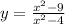 y=\frac{x^2-9}{x^2-4}