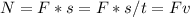 N=F*s=F*s/t=Fv 