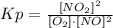 Kp = \frac{[NO_{2}]^{2}}{[O_{2}]\cdot[NO]^{2}}