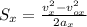 S_{x}=\frac{v_{x}^2-v_{ox}^2}{2a_{x}}