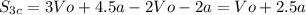 S_{3c}=3Vo+4.5a-2Vo-2a=Vo+2.5a