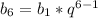 b_6=b_1*q^{6-1}