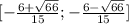 [-\frac{6+ \sqrt{66} }{15}; -\frac{6- \sqrt{66} }{15} ]