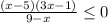 \frac{(x-5)(3x-1)}{9-x} \leq0