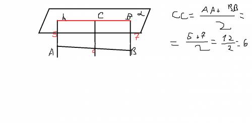 Отрезок ав не пересекает плоскость . через середину отрезка с и концы отрезка а и в проведены прямые