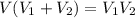 V(V_1+V_2)=V_1V_2