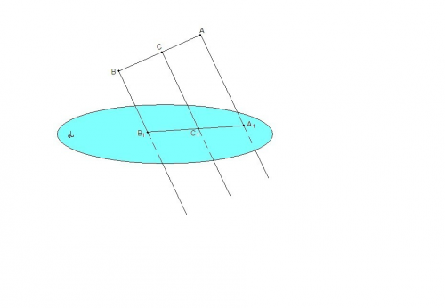 Через концы отрезка ав, не имеющего с плоскостью a общую точку, проведены параллельные прямые, перес