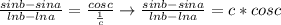 \frac{sinb-sina}{lnb-lna}=\frac{cosc}{\frac{1}{c}}\rightarrow \frac{sinb-sina}{lnb-lna}=c*cosc