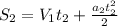 S_2 = V_1t_2+\frac{a_2t_2^{2}}{2}